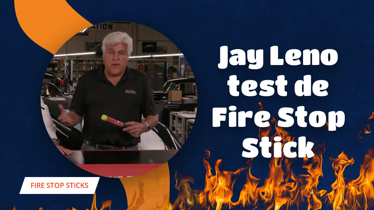 Fire Stop Sticks Nederland Jay Leno test de Fire Stop Stick